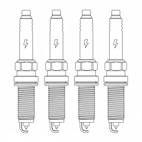 Комплект свечей зажигания для автомобилей Renault Arkana (19-)/Duster (21-)/Kaptur (21-) 1.3T Ir+Pt (4шт)