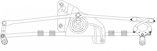 Трапеция стеклоочистителя для автомобиля Renault Trucks Premium (96-)/Volvo Trucks FE (06-)/FL (00-)