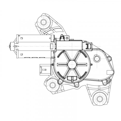 Моторедуктор стеклоочистителя для автомобилейЛада Vesta SW (15-)/SW Cross (15-)/Iskra (25-) (задн.)
