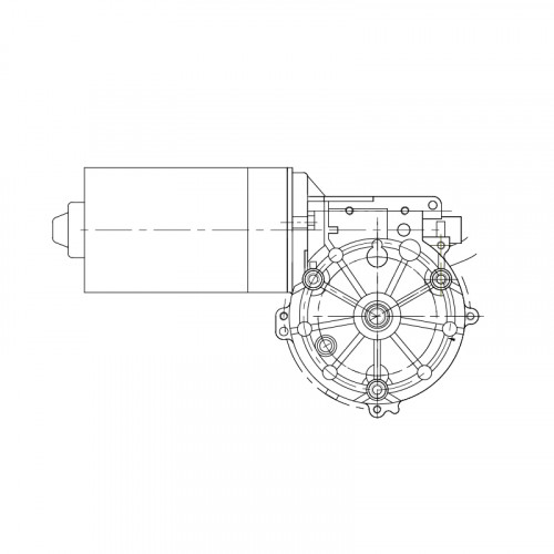 Моторедуктор стеклоочистителя для автомобилей Mercedes-Benz C W202 (93-) (4PIN) (перед.)
